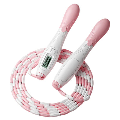 Beaded Jump Rope Skipping Rope with Counter Jump Rope Adjustable Length Plastic Segmented Jump Rope for Gym Fitness Exercise Soldes-ShopOnline