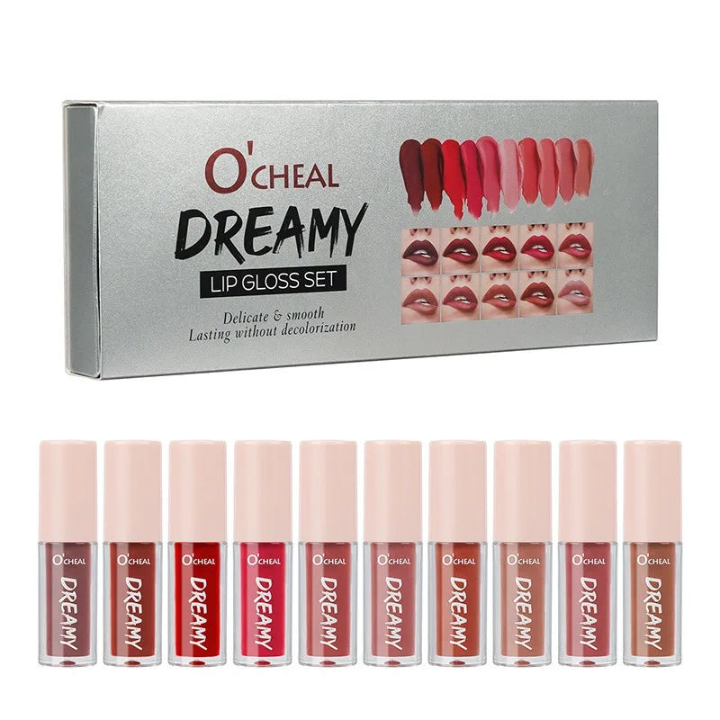 Set 10 Gloss Hydratants Scintillants – Longue Tenue & Résistant à l’Eau Soldes-ShopOnline