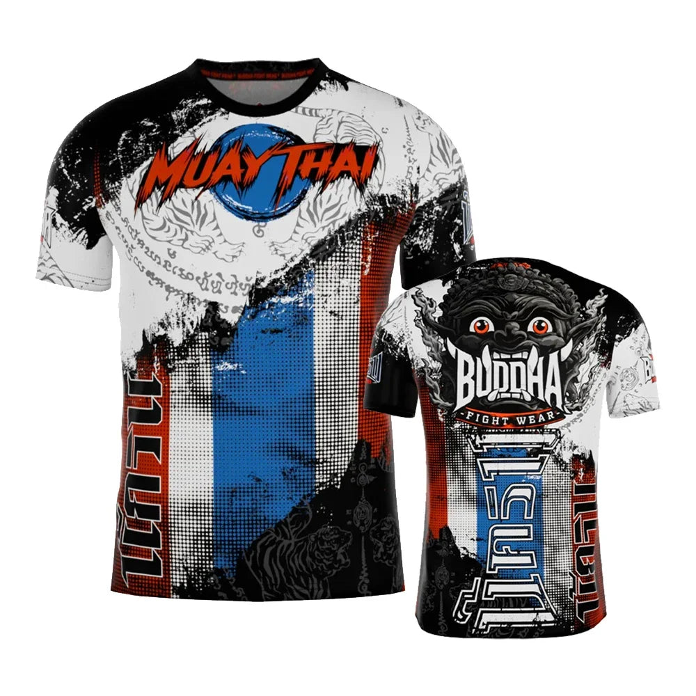 T-Shirt Boxe Combat 3D Homme – Respirant, Séchage Rapide, Grande Taille Soldes-ShopOnline