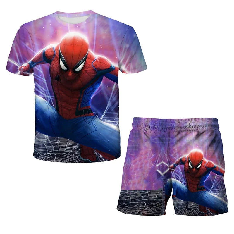 Ensemble Enfant Marvel Spider-Man – T-Shirt + Short Respirant, 4-6 Ans Soldes-ShopOnline