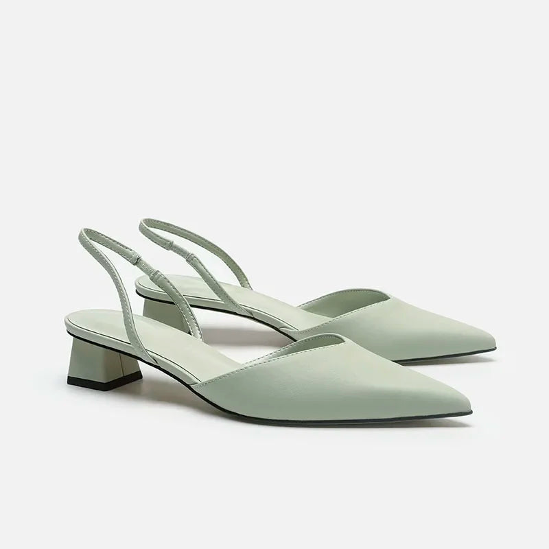 Sandales Femme EKMT Bout Fermé – Talon Bas 1-3 cm, Soie Sexy, Pointu, Noir Été Soldes-ShopOnline