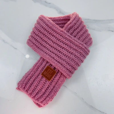 Winter Knitted Scarf for Kids Boys Girls Neckerchief Outdoor Keep Warm Neck Warmer Scarf Soft Parent-child Children´s Scarves Soldes-ShopOnline