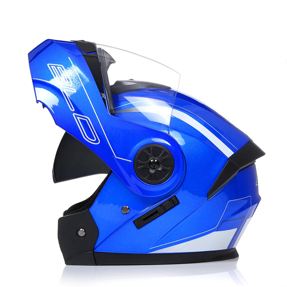 Casque Moto Modulable BLD Flip-Up – Visière Anti-Buée, Certifié E-Mark Soldes-ShopOnline