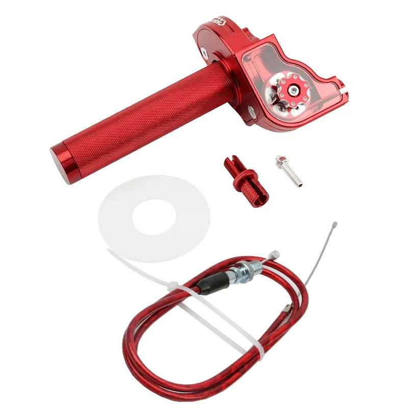 Poignée Gaz CNC Aluminium PowerMotor 22mm – Moto, Scooter, ATV, Quad, 5 Coloris Soldes-ShopOnline