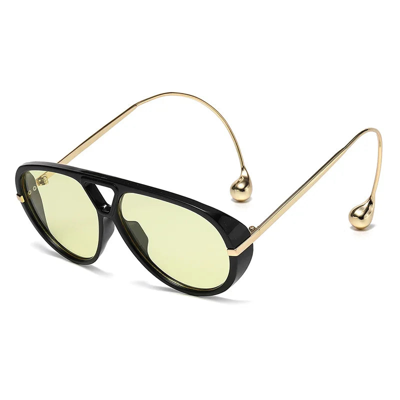 Lunettes de Soleil Oversize GIOIO – Punk Vintage, UV400, Verres Dégradés, CE, Unisexe Soldes-ShopOnline