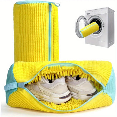 Durable Shoe Washing Machine Bag for All Shoe Types Yellow with Blue Zipper Ideal for Sneakers and Casual Shoes,Laundry Wash Bag Soldes-ShopOnline