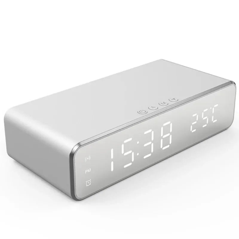 Chargeur Sans Fil VIKEFON – Horloge, Thermomètre & 3 Alarmes, iPhone & Samsung Soldes-ShopOnline