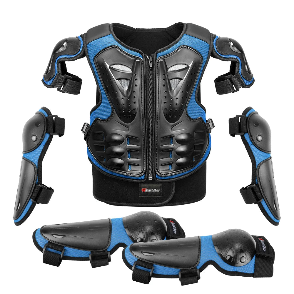 Gilet de Protection Moto Enfant HEROBIKER – Armure Complète Motocross, Coudes & Genouillères Soldes-ShopOnline