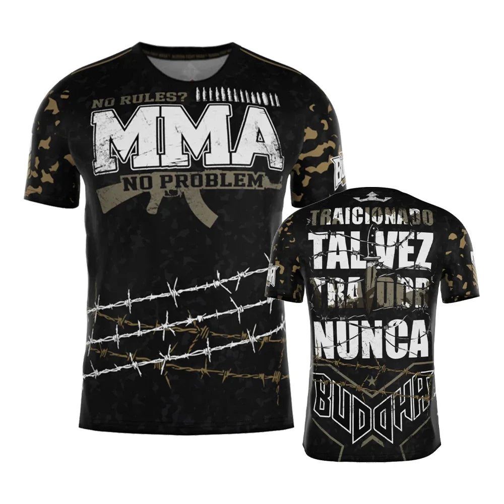 T-Shirt Boxe Combat 3D Homme – Respirant, Séchage Rapide, Grande Taille Soldes-ShopOnline