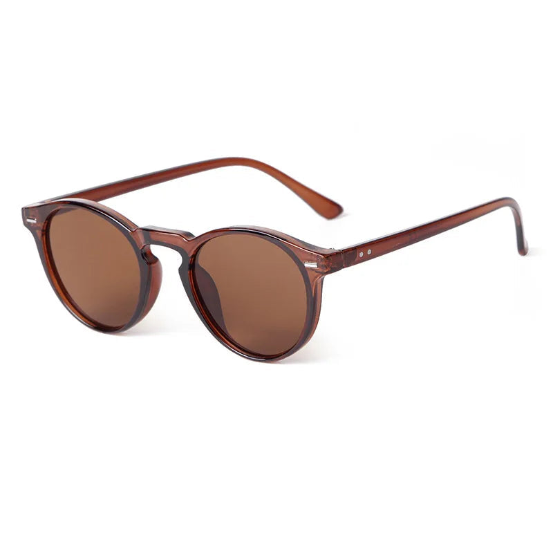 Vintage Fashion Round Sunglasses Women Men 2024 Brand Design Retro Rivet Yellow Blue Lens Square Sun Glasses Male Female Goggles Soldes-ShopOnline