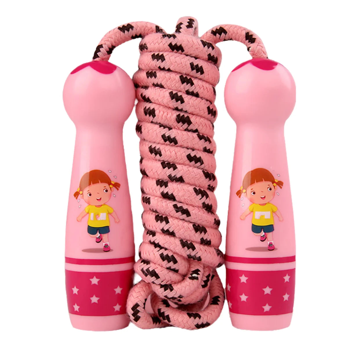Toddler Jump Rope Wear Resistant Cotton Cord Length Adjustable Soft Skipping Rope With Smooth Handles For Kids Boys Girls Soldes-ShopOnline