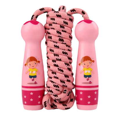 Toddler Jump Rope Wear Resistant Cotton Cord Length Adjustable Soft Skipping Rope With Smooth Handles For Kids Boys Girls Soldes-ShopOnline