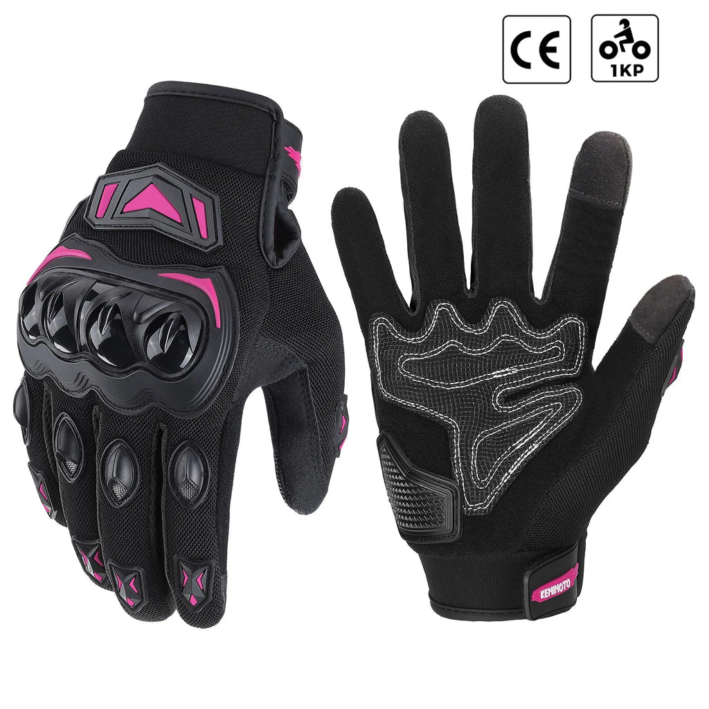 Gants Moto Été KEMITOUR – Écran Tactile, Certifiés CE, Hommes & Femmes – Noir Soldes-ShopOnline