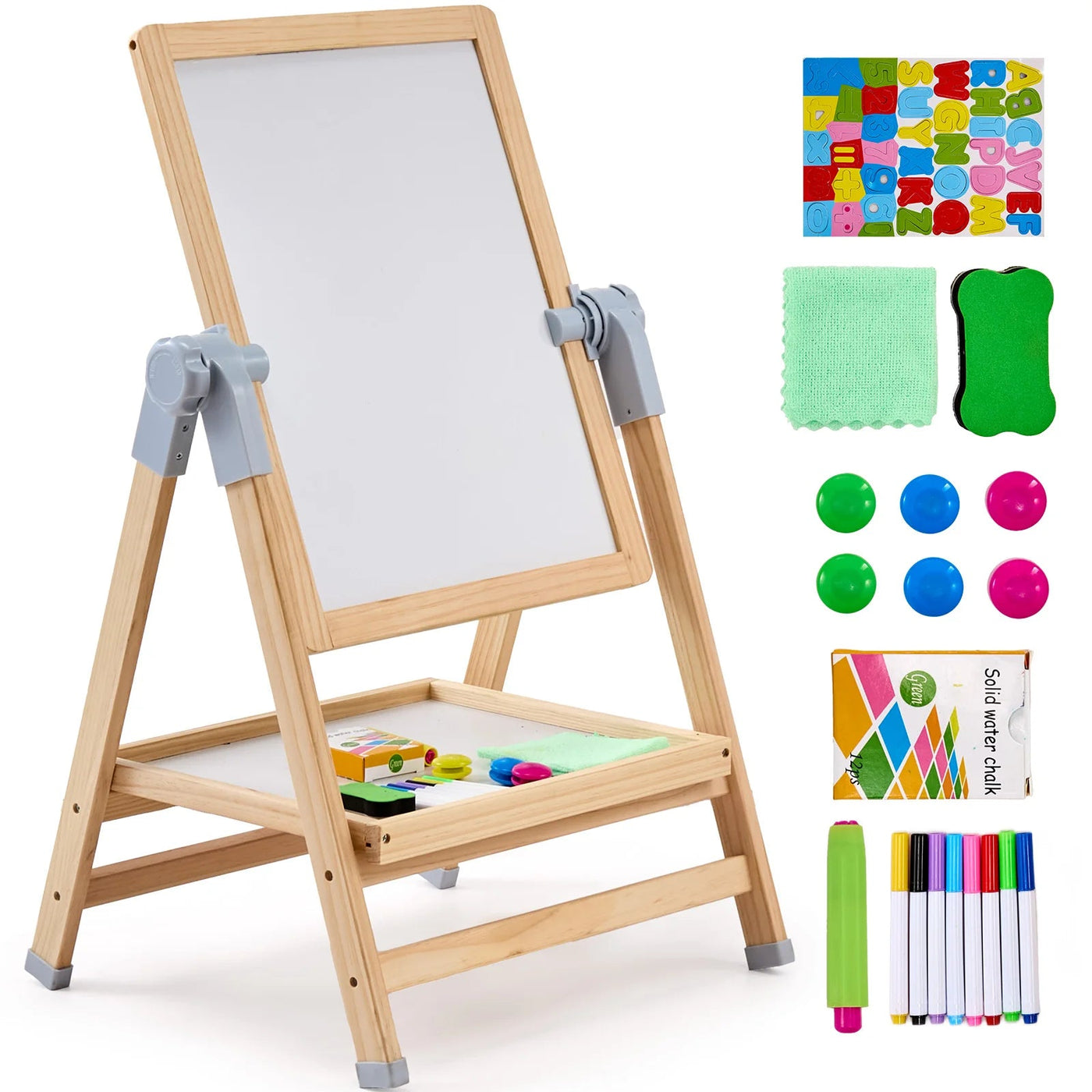 SucceBuy Standing Magnetic Drawing Board WordPad Art Easel with Painting Accessories Children Educational Toys for Kids Boy Girl Soldes-ShopOnline