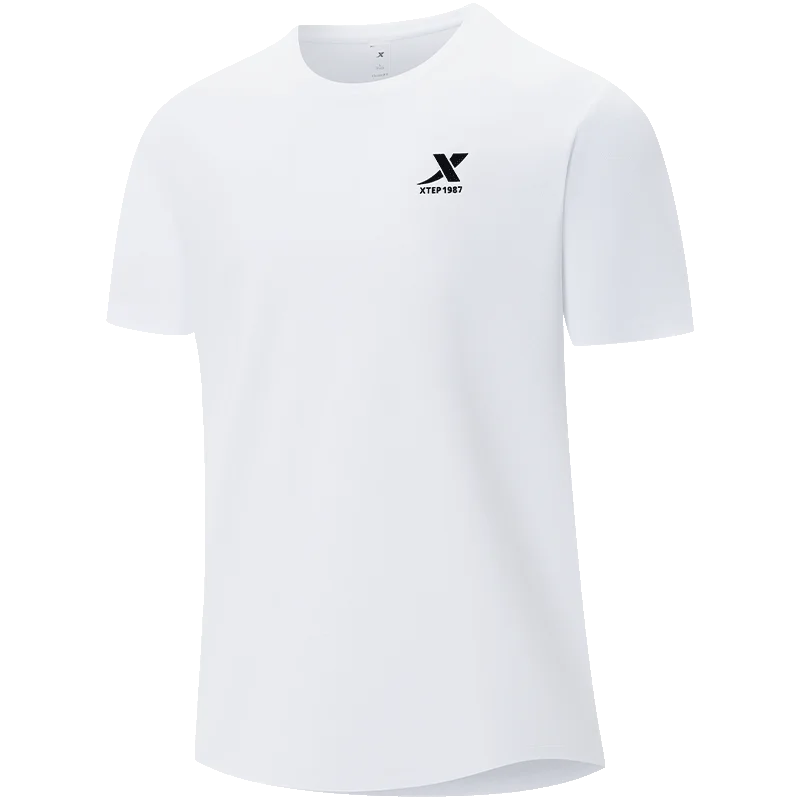 Xtep Short Sleeve Round-Neck T-Shirt For Men 2025 Spring Quick-Drying Sports Training Breathable Outdoor Cool Tops 875229010175 Soldes-ShopOnline