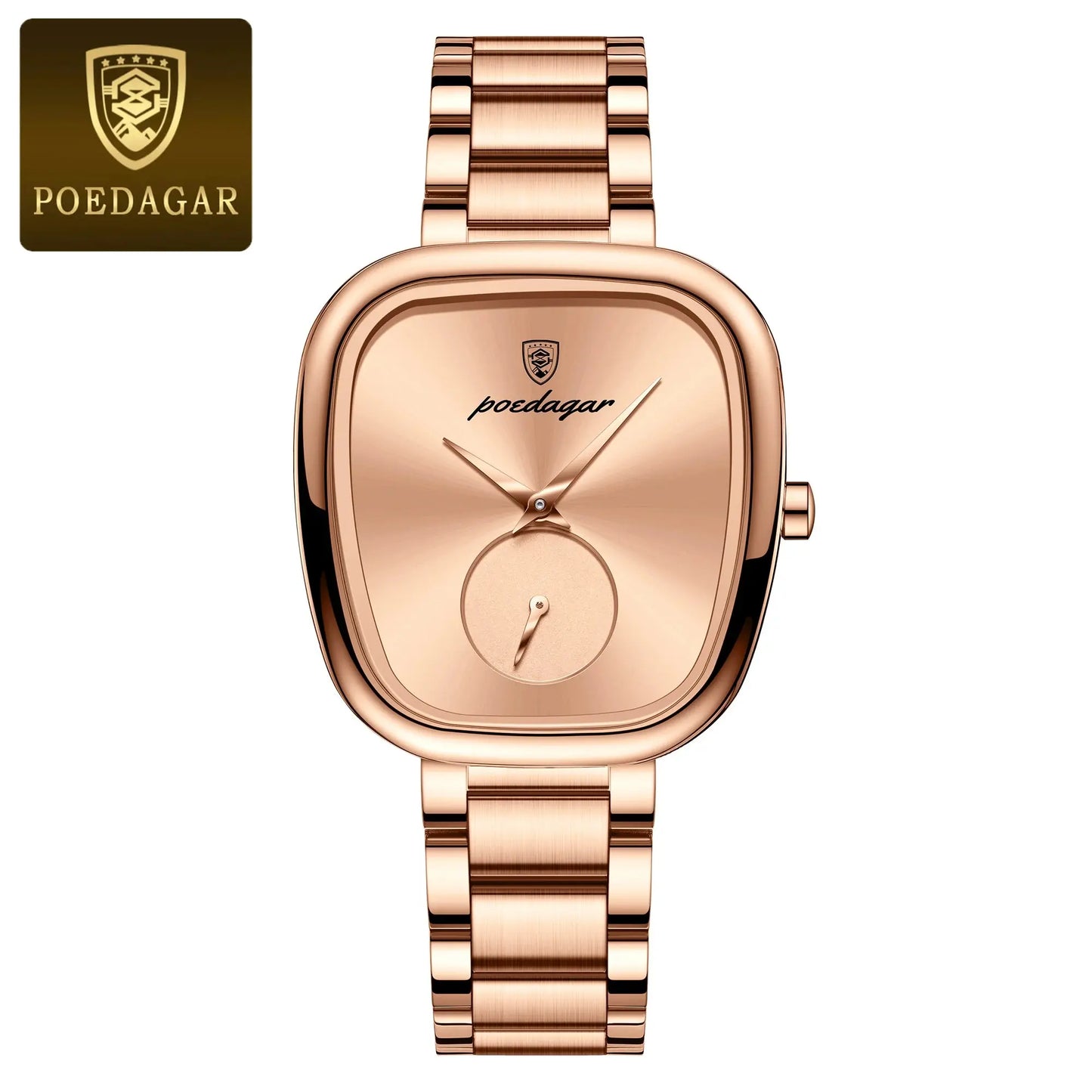 POEDAGAR Montre de luxe pour femme Montre à quartz étanche en acier inoxydable pour dames Montres pour femmes de haute qualité Horloge féminine élégante - Soldes-ShopOnline
