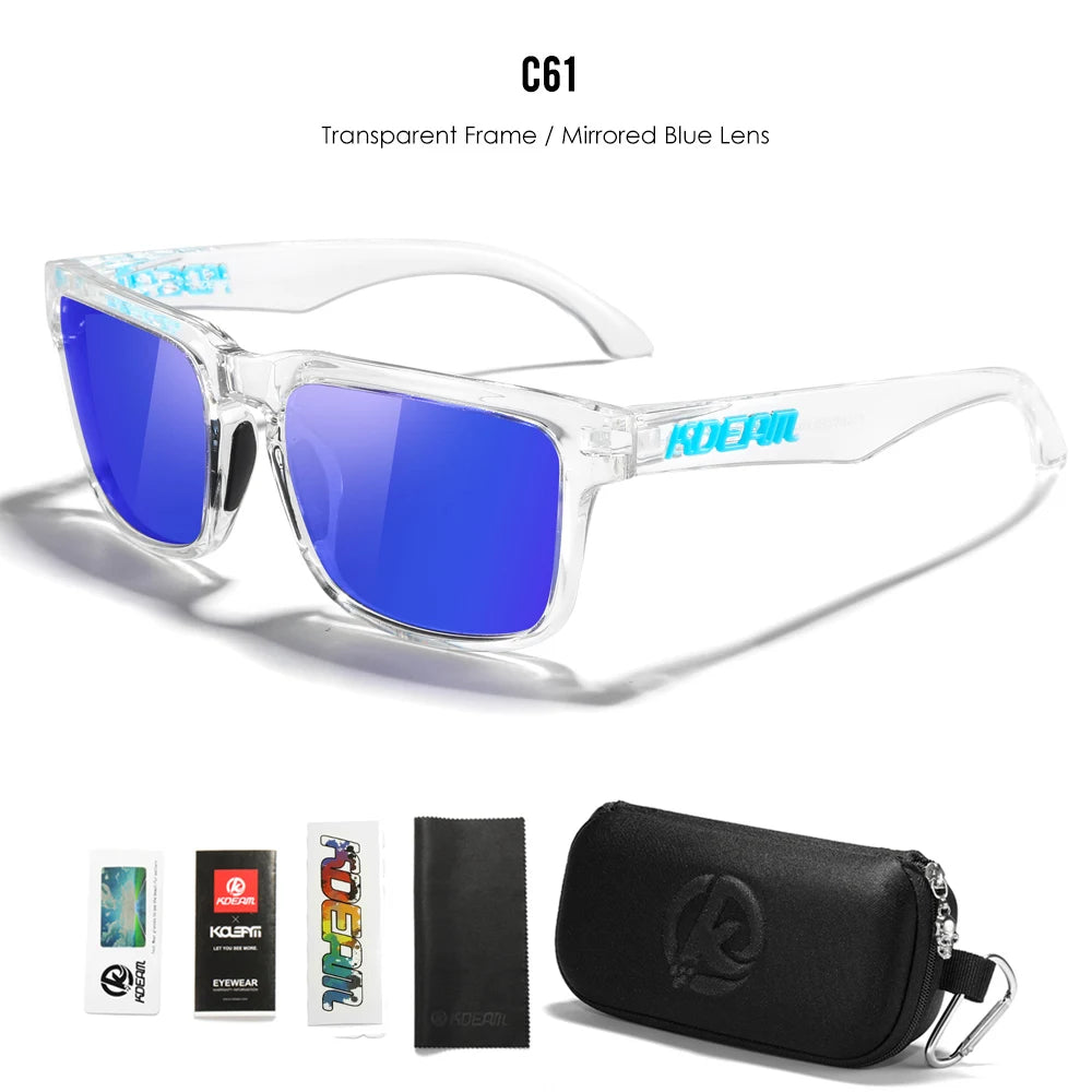 Lunettes de Soleil KDEAM KD332 Carrées Polarisées – UV400, Voyage, Unisexe + Étui Soldes-ShopOnline