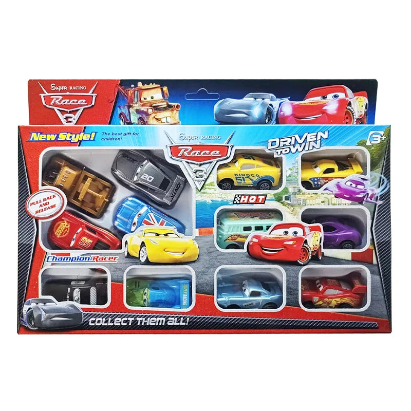 Pack 12 Mini Voitures Disney Pixar Cars – Flash McQueen, Jackson Storm & Plus | Friction Pull-Back, PVC, Échelle 1:55, Enfants 4+ Soldes-ShopOnline