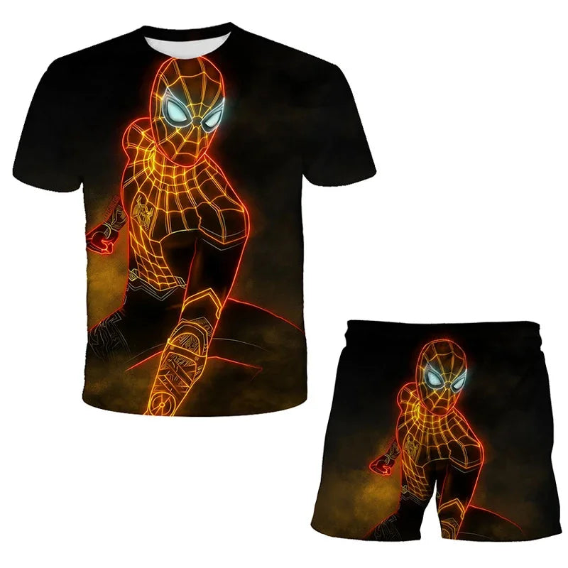 Ensemble Enfant Marvel Spider-Man – T-Shirt + Short Respirant, 4-6 Ans Soldes-ShopOnline