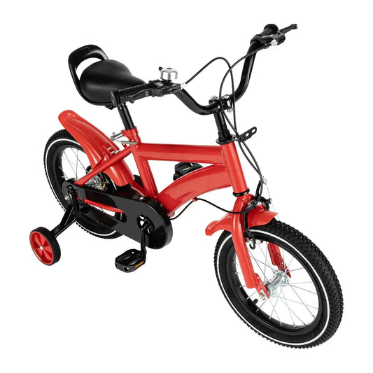 Vélo pour enfants de 14 pouces Vélo réglable en hauteur avec roues d'entraînement pour garçons et filles de 2 à 5 ans (rouge/bleu/jaune/blanc) - Soldes-ShopOnline