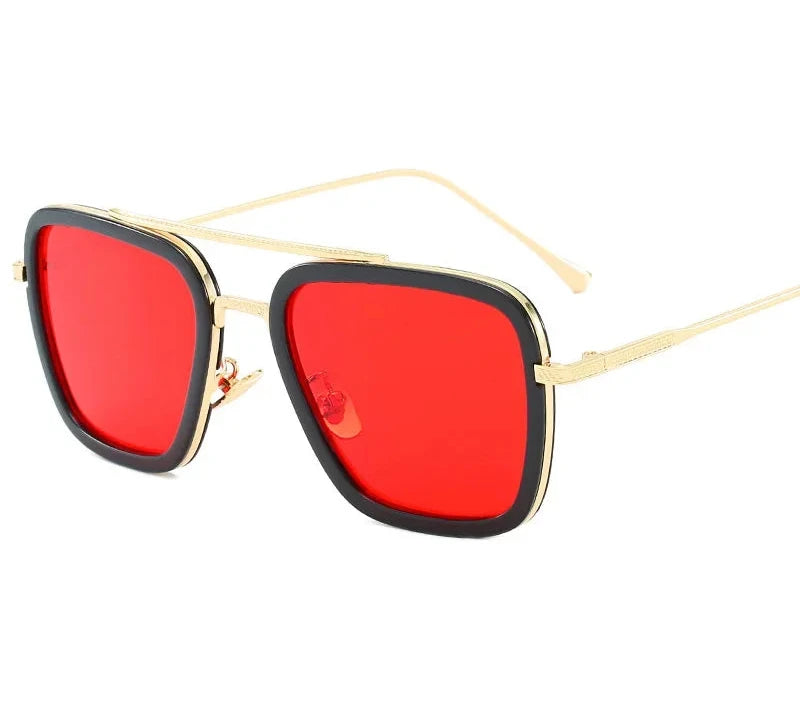 Sun Glasses Fashion Square frame Tony Stark Style Women Sunglasses Men Square Brand Design Sun Glasses Oculos Retro Male Iron Soldes-ShopOnline