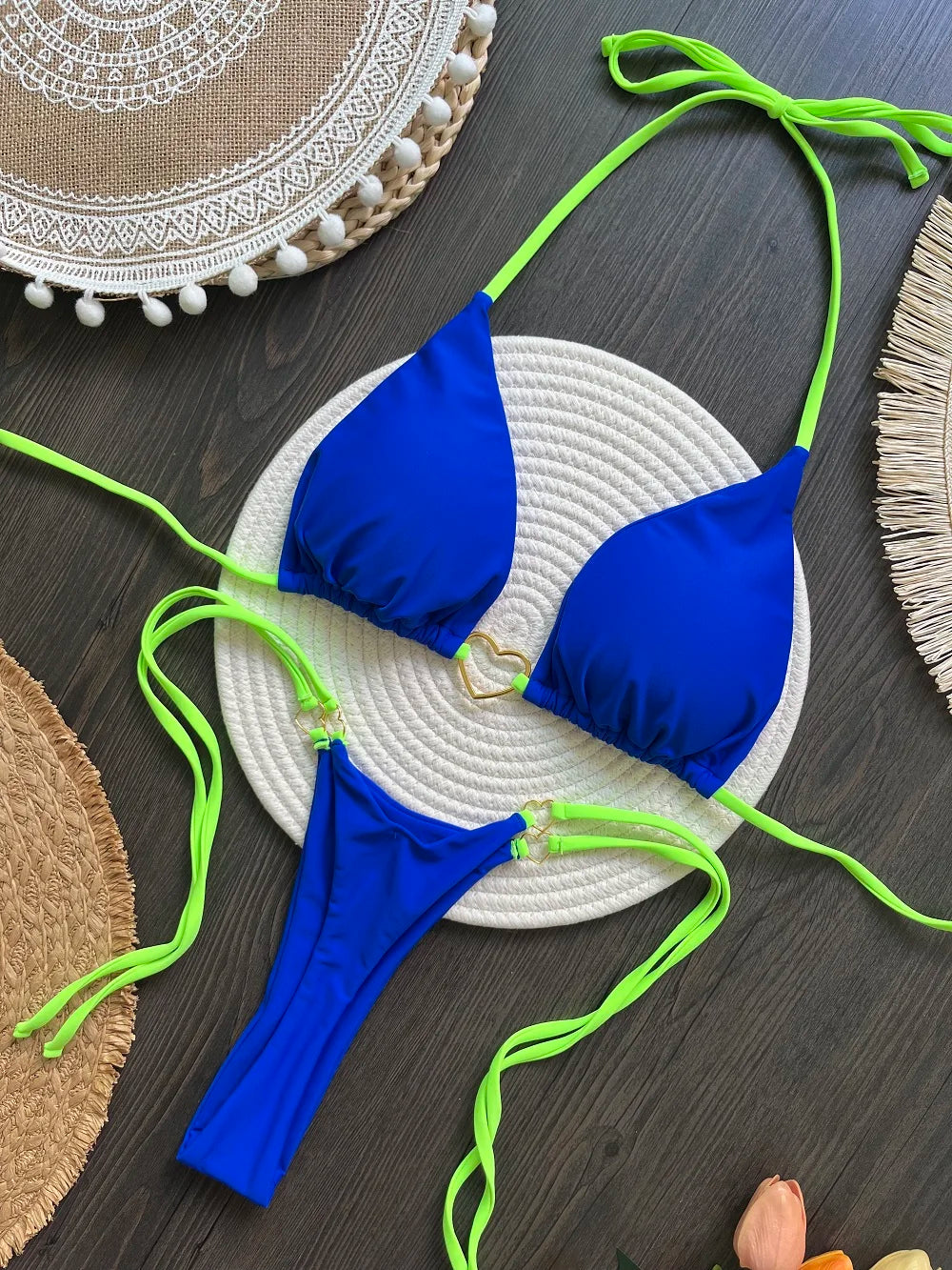 RUOTONSEPT Sexy Halter Solid color Bikini Set Women's Swimsuit Two-piece Triangle Thong Swimwear Bathing Suit Brazilian Biquinis Soldes-ShopOnline