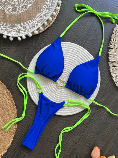 RUOTONSEPT Sexy Halter Solid color Bikini Set Women's Swimsuit Two-piece Triangle Thong Swimwear Bathing Suit Brazilian Biquinis Soldes-ShopOnline