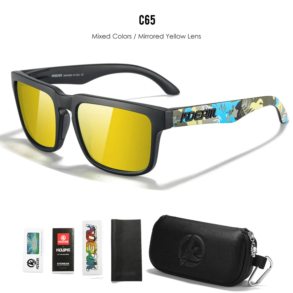 Lunettes de Soleil KDEAM KD332 Carrées Polarisées – UV400, Voyage, Unisexe + Étui Soldes-ShopOnline