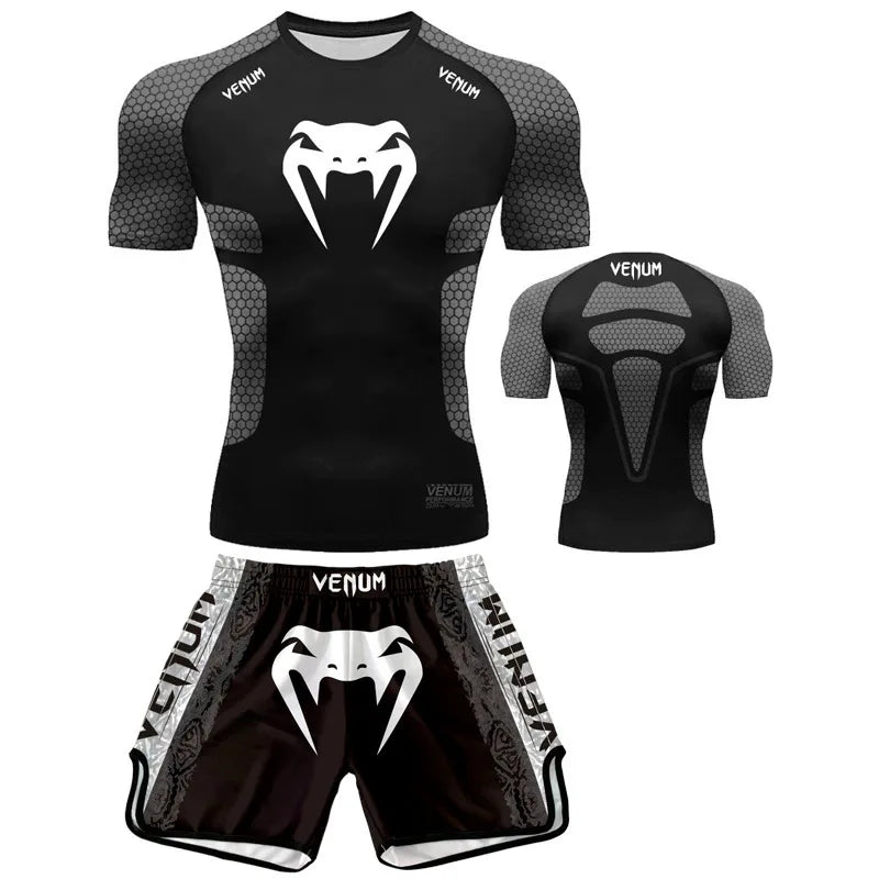 Ensemble Boxe MMA Venom UFC – T-Shirt + Short Séchage Rapide Soldes-ShopOnline
