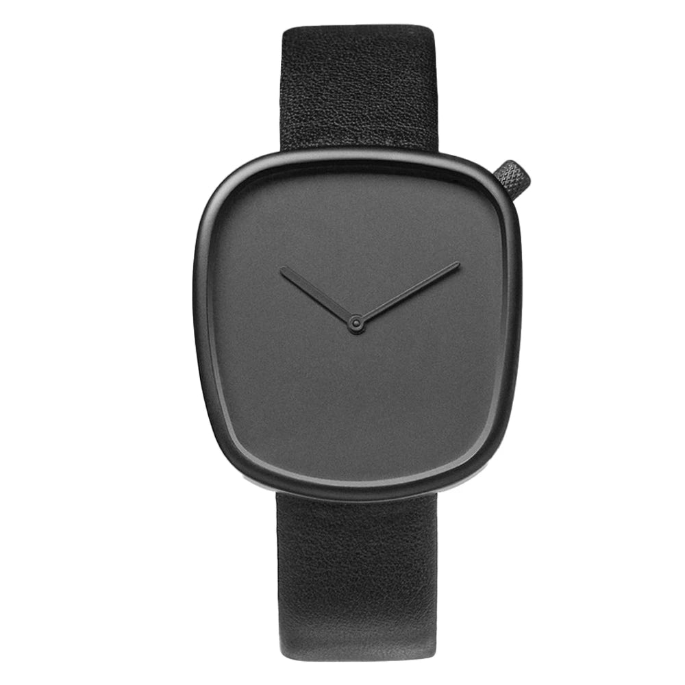 TOMI – Montre Quartz Minimaliste Boitier Carré Ultra-Fin | Homme & Femme, Bracelet Cuir, Cadeau Chic Soldes-ShopOnline