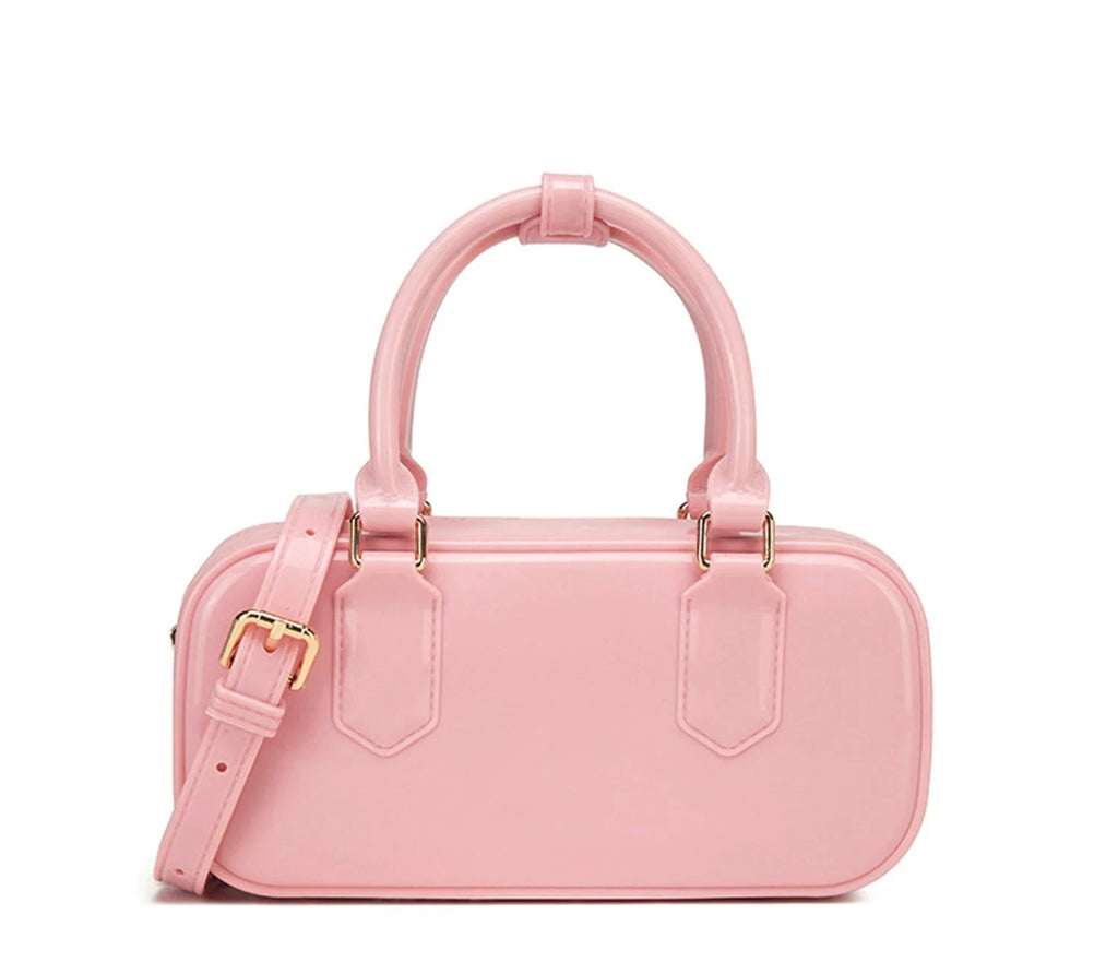New Korean style fresh and cute womens bowling bag PVCwaterproof unique and versatile Boston bag womens crossbodybag and handbag Soldes-ShopOnline