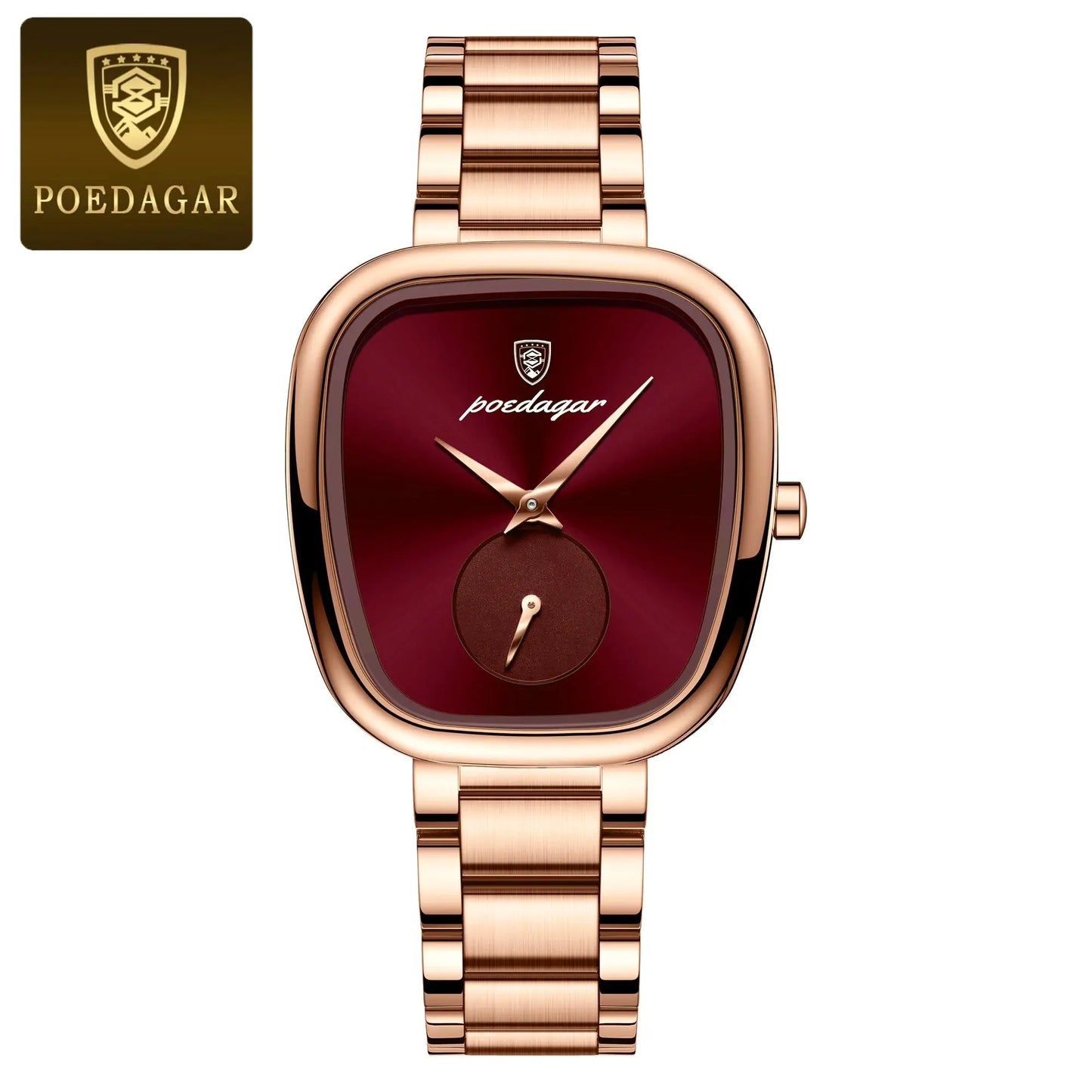 POEDAGAR Montre de luxe pour femme Montre à quartz étanche en acier inoxydable pour dames Montres pour femmes de haute qualité Horloge féminine élégante - Soldes-ShopOnline