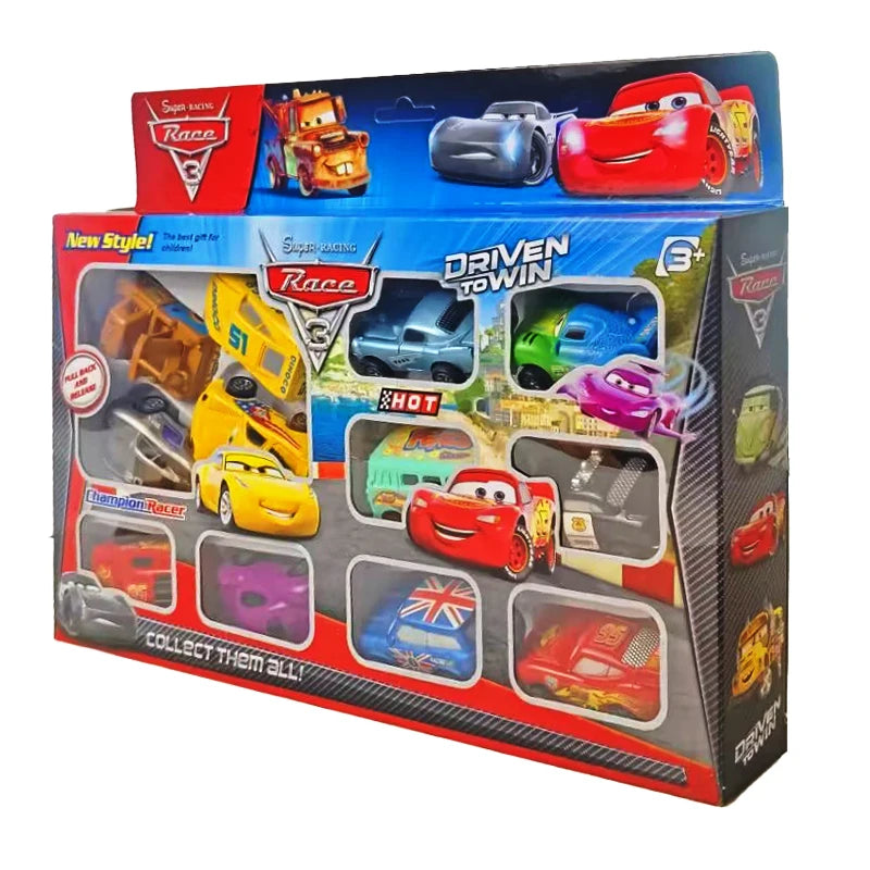 Pack 12 Mini Voitures Disney Pixar Cars – Flash McQueen, Jackson Storm & Plus | Friction Pull-Back, PVC, Échelle 1:55, Enfants 4+ Soldes-ShopOnline
