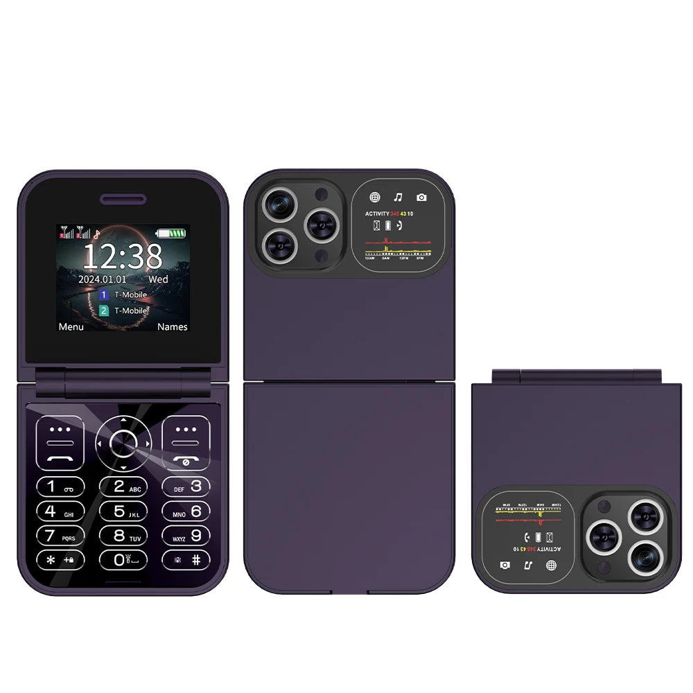Téléphone Portable Mini Clapet SERVO F15 – Double SIM, 2G, Torche & Enregistrement Soldes-ShopOnline