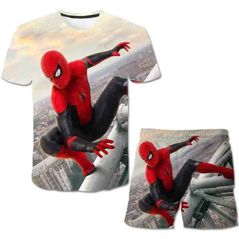 Ensemble Enfant Marvel Spider-Man – T-Shirt + Short Respirant, 4-6 Ans Soldes-ShopOnline