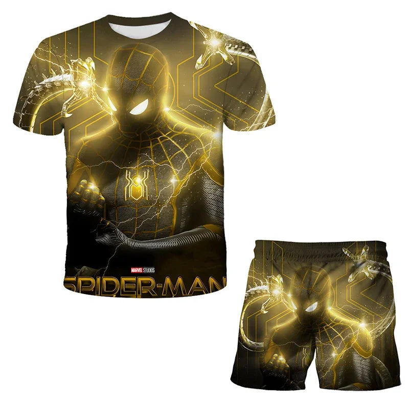 Ensemble Enfant Marvel Spider-Man – T-Shirt + Short Respirant, 4-6 Ans Soldes-ShopOnline