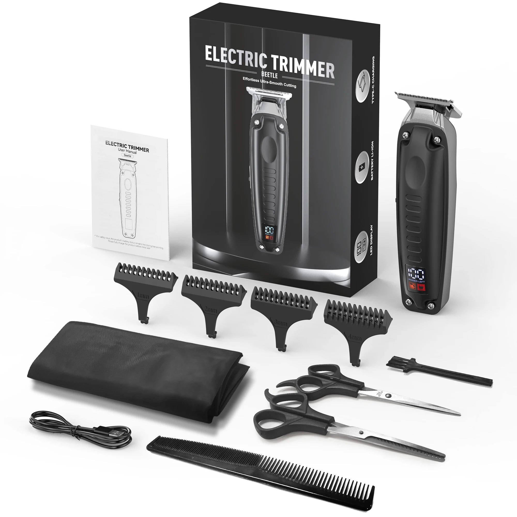 Tondeuse Cheveux Professionnelle SEJOY – Sans Fil, LED, Charge USB, Cadeau Homme Soldes-ShopOnline