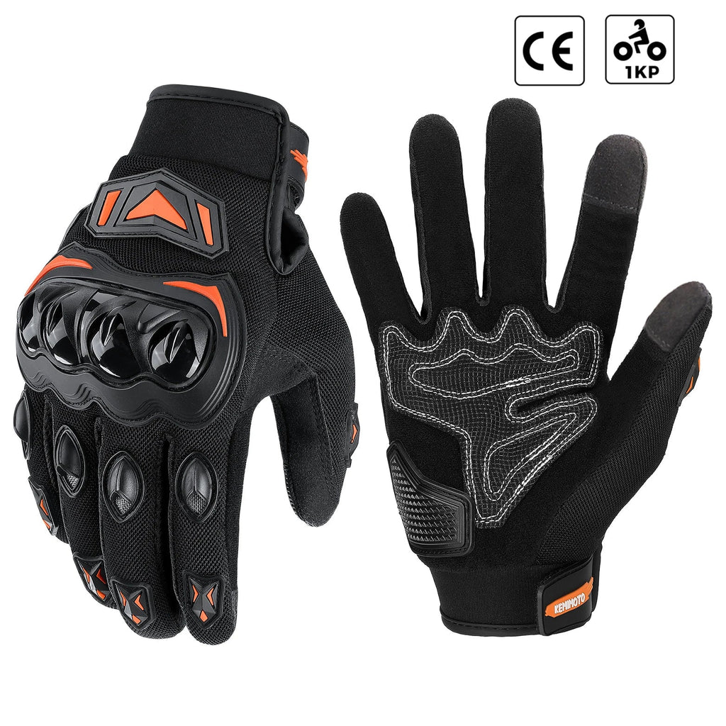 Gants Moto Été KEMITOUR – Écran Tactile, Certifiés CE, Hommes & Femmes – Noir Soldes-ShopOnline
