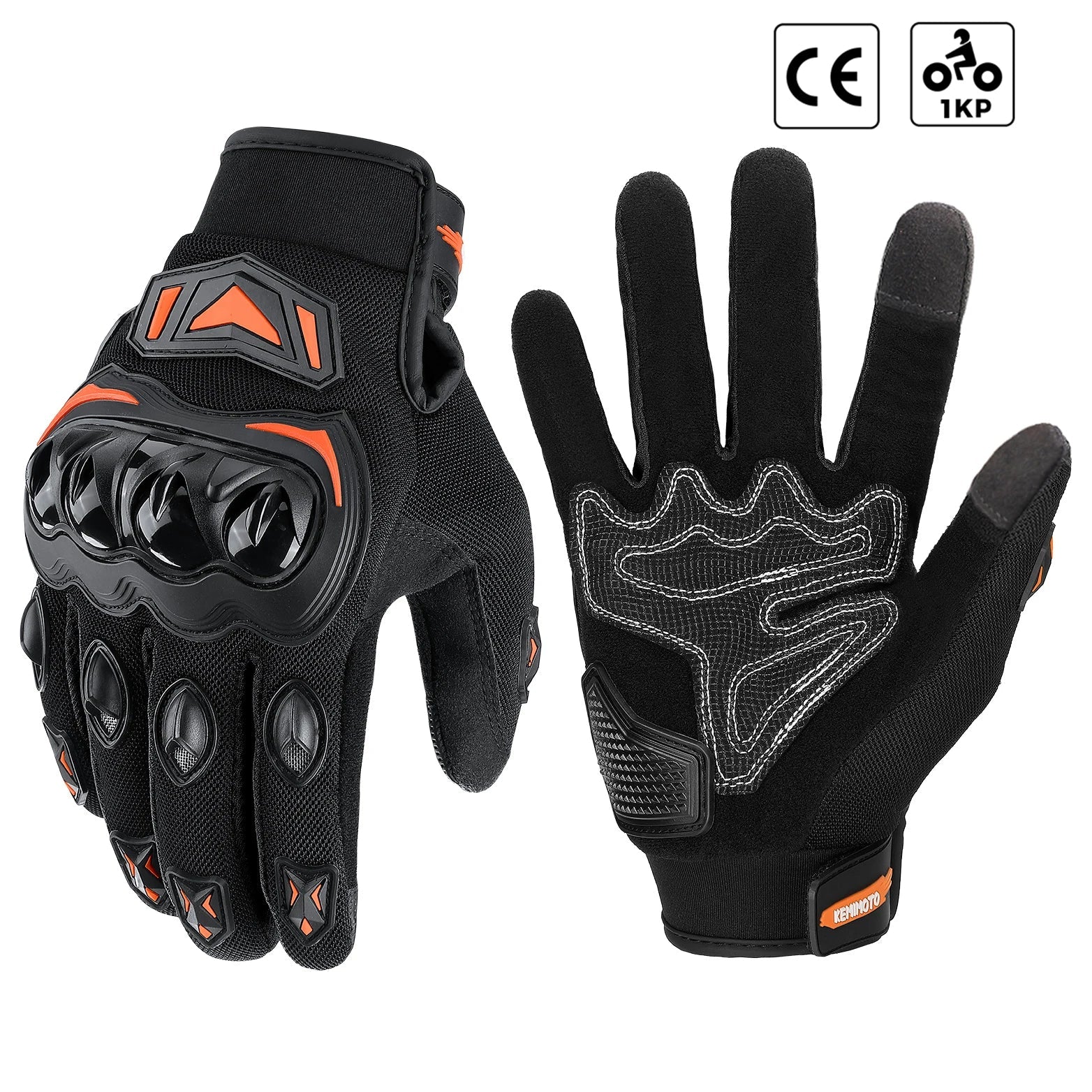 Gants Moto Été KEMITOUR – Écran Tactile, Certifiés CE, Hommes & Femmes – Noir Soldes-ShopOnline