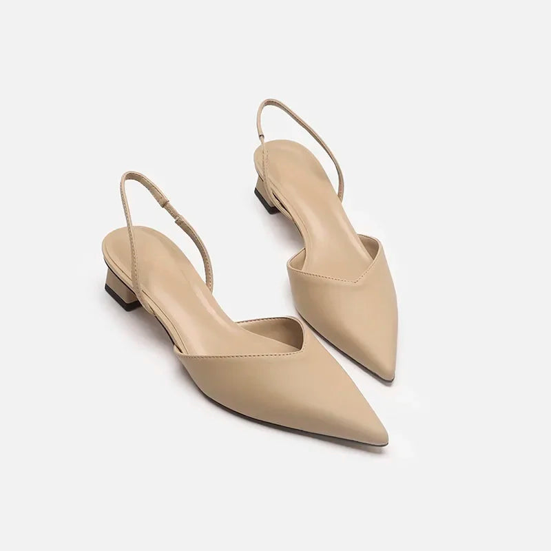Sandales Femme EKMT Bout Fermé – Talon Bas 1-3 cm, Soie Sexy, Pointu, Noir Été Soldes-ShopOnline