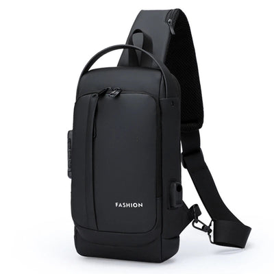 Password Lock Anti-theft USB Men's Bag Men's Chest Bag Casual Sports Travel Backpack Shoulder Crossbody Bag Men Motorcycle Bags Soldes-ShopOnline