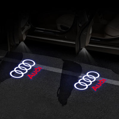 For Audi A4 A3 8V 8P 8L A6 C5 C6 C7 A5 A7 Q3 Q5 Q7 S3 S4 S6 RS Sline Quattro Car HD Projector Lamp LED Auto Door Welcome Light Soldes-ShopOnline