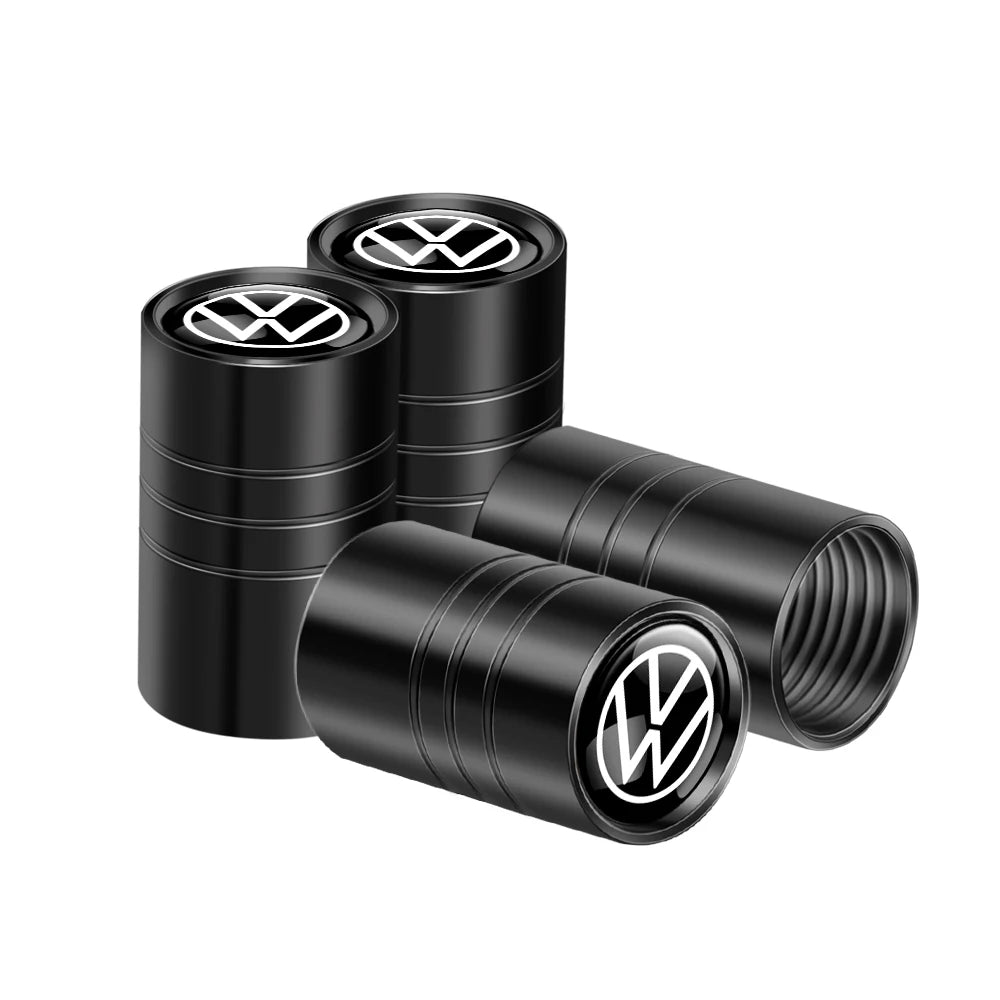 4Pcs Metal Car Wheel Tire Valve Caps Cover Accessorie For Volkswagen GTI Golf 6 7 Polo VW R-Line CC Passat B6 Tiguan Tharu Jetta Soldes-ShopOnline