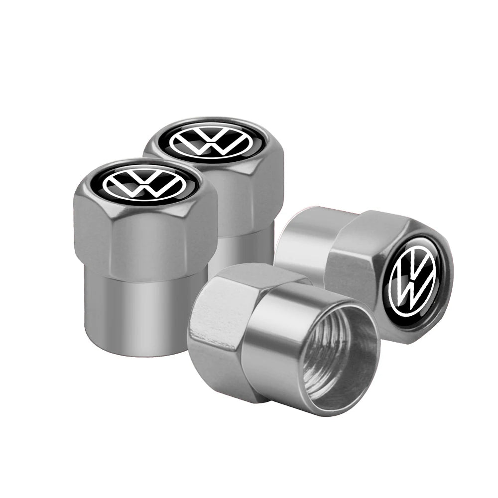 4Pcs Metal Car Wheel Tire Valve Caps Cover Accessorie For Volkswagen GTI Golf 6 7 Polo VW R-Line CC Passat B6 Tiguan Tharu Jetta Soldes-ShopOnline