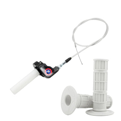 Motorcycle Quick Twist Throttle Settle Grips 22mm 24mm Handle Throttle Cable for KTM Honda Yamaha Kawasaki Suzuki ATV Motocross Soldes-ShopOnline