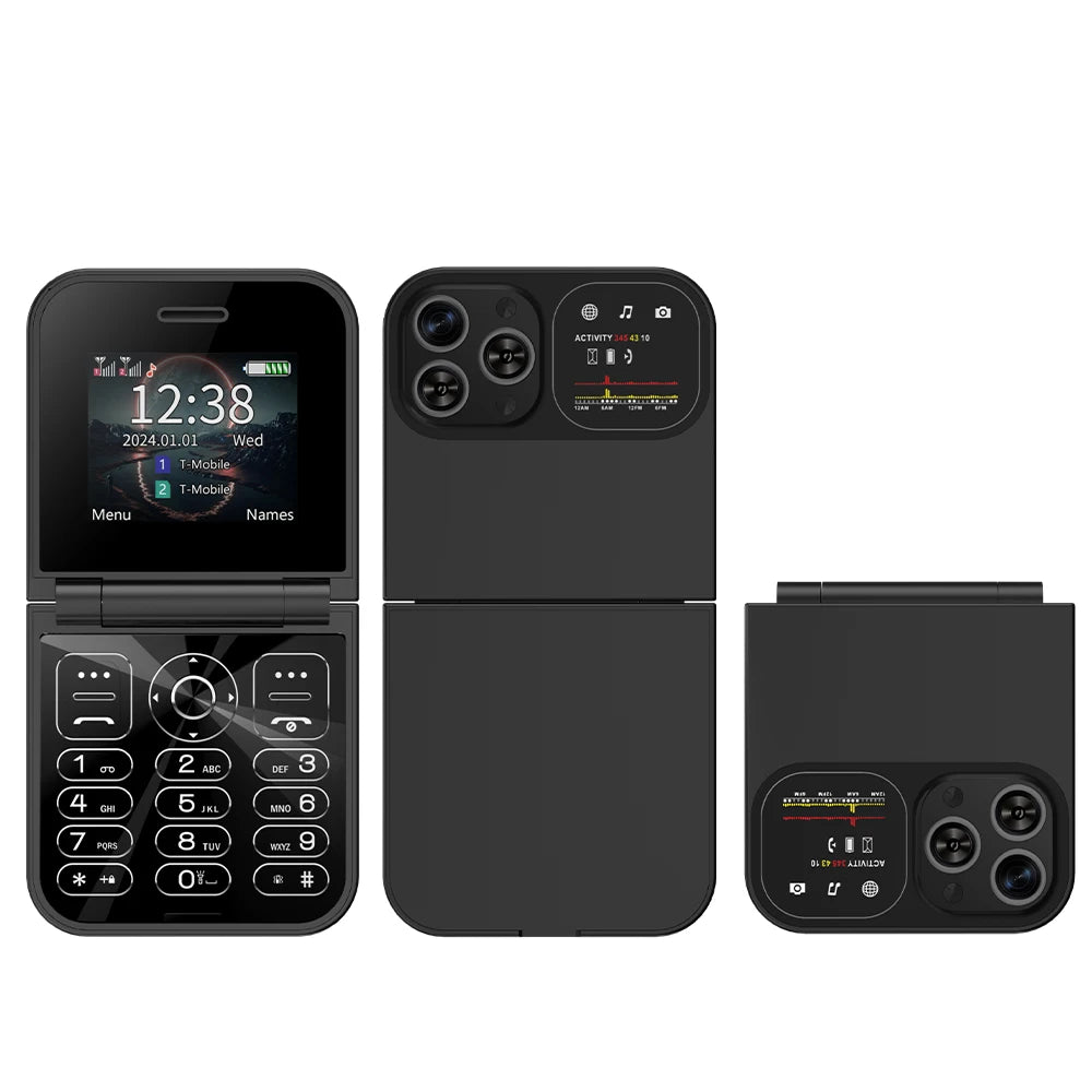 Téléphone Portable Mini Clapet SERVO F15 – Double SIM, 2G, Torche & Enregistrement Soldes-ShopOnline