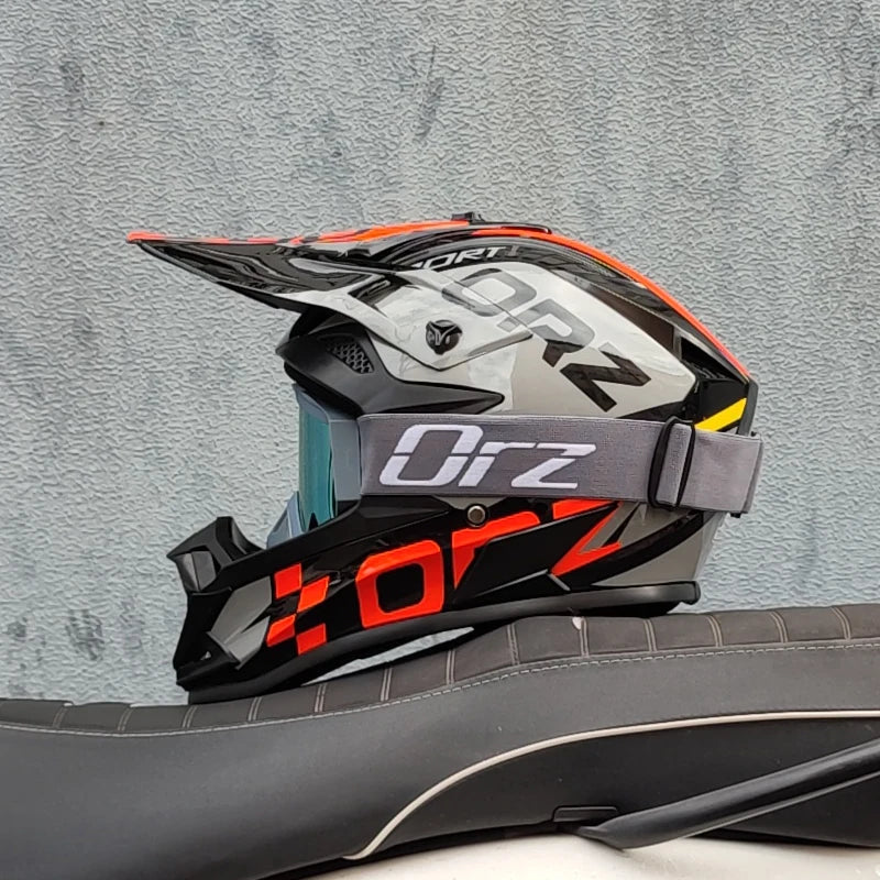 ORZ Professional Racing Motocross Helmet Off Road Helmet Motorcycle Off-Road Cartoon Childrenr ATV Motorcycle MTB Helmet Soldes-ShopOnline