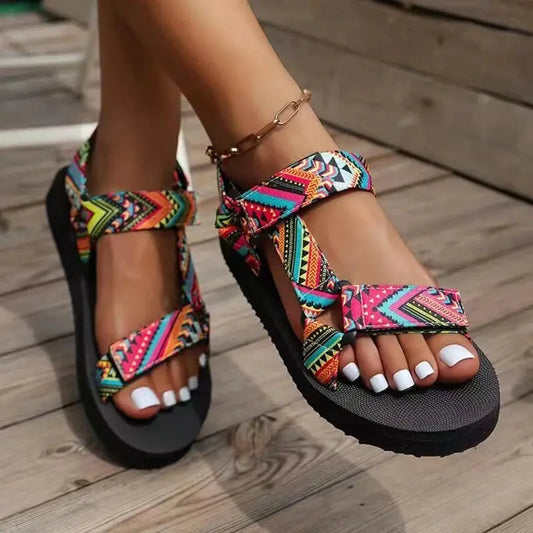 Chaussures plates d'été pour femmes Ensemble de corde de chanvre Sandales de plage en plein air Tout-match Pantoufles décontractées Grande taille Sandales pour femmes - Soldes-ShopOnline