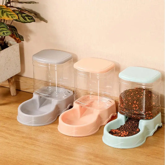 Mangeoire automatique pour animaux de compagnie Bol à boire pour chat Bol pour chat Grande capacité Bol pour chien 3.8L seau de stockage de nourriture combiné Fournitures pour animaux de compagnie - Soldes-ShopOnline