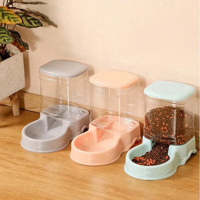 Mangeoire automatique pour animaux de compagnie Bol à boire pour chat Bol pour chat Grande capacité Bol pour chien 3.8L seau de stockage de nourriture combiné Fournitures pour animaux de compagnie - Soldes-ShopOnline